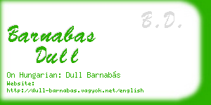 barnabas dull business card