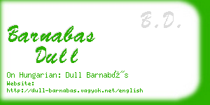 barnabas dull business card